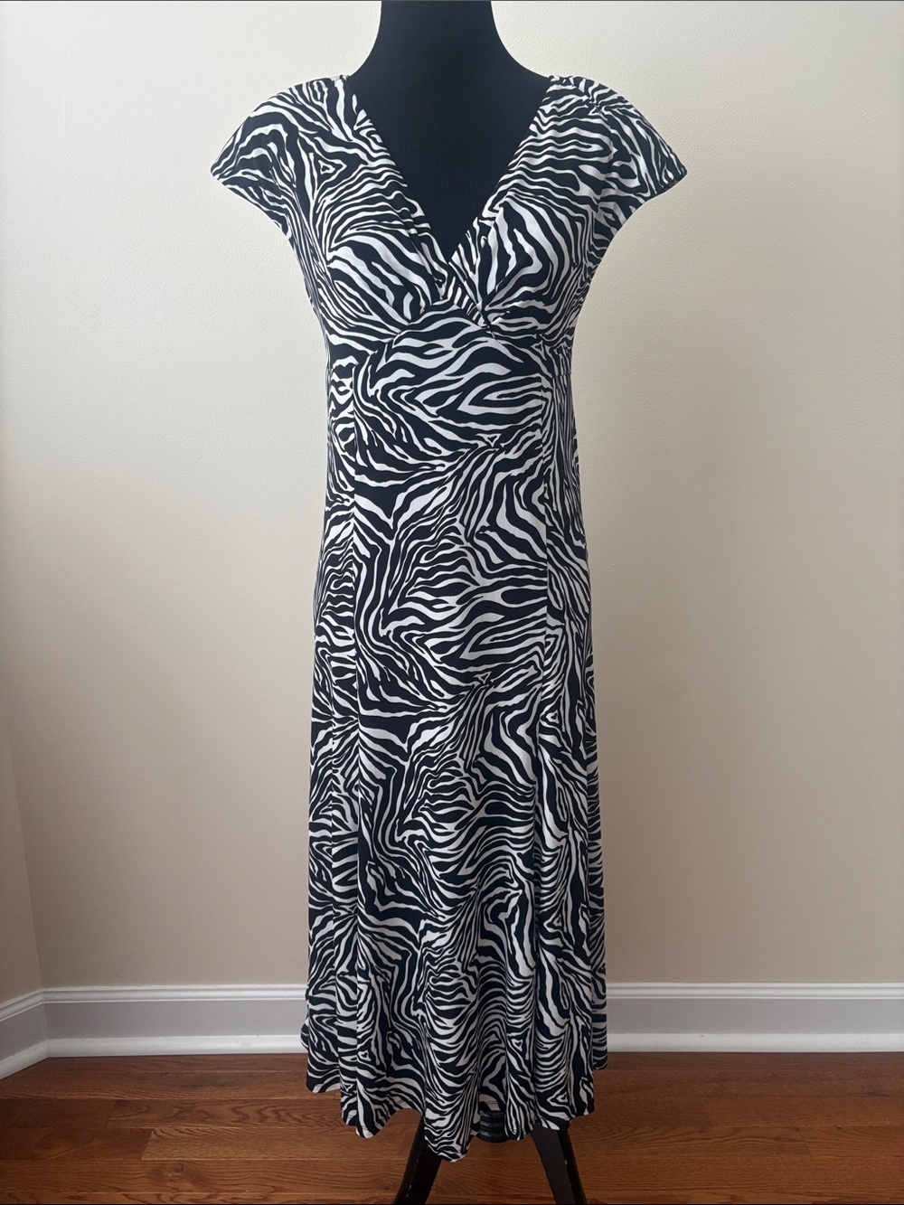 Glamour Black & White Zebra Print Women's Dress size 8